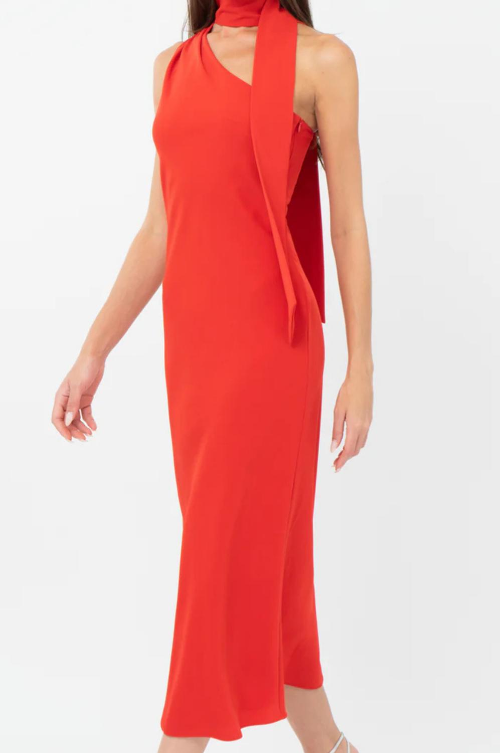 Adelyn Rae - Women's Saffron Halter Midi Dress