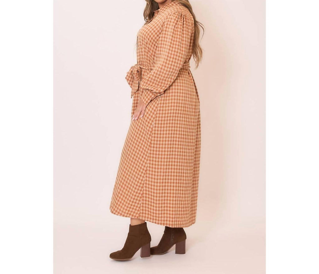 Cozy Co. - Button Down Waist Tie Tiered Maxi Dress