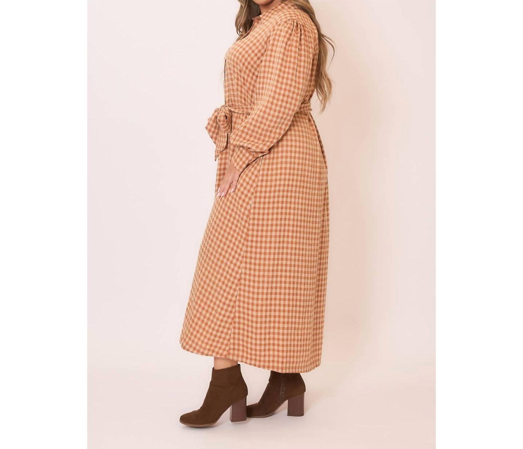 Cozy Co. - Button Down Waist Tie Tiered Maxi Dress
