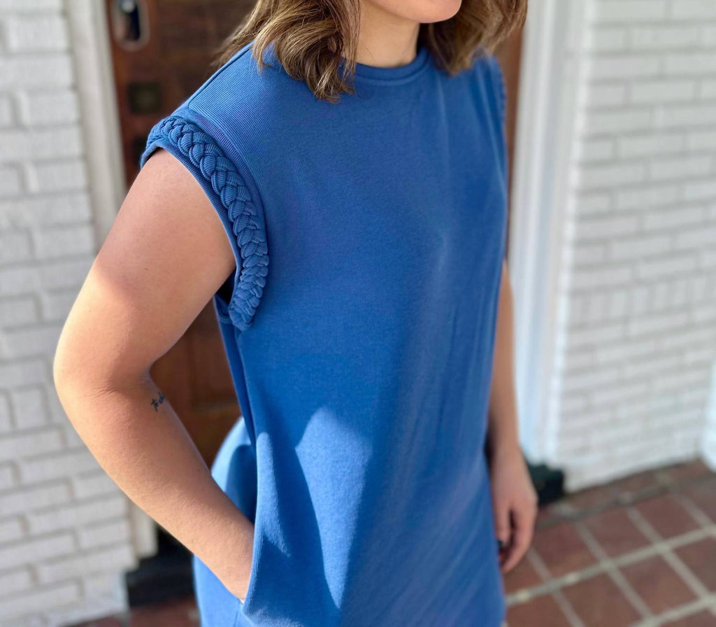 She + Sky - Halma Braided Sleeve Mini Dress