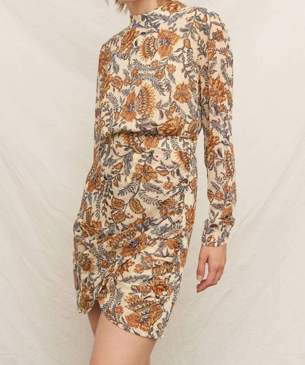 En Creme - Long Sleeve Mock Neck Mini Dress