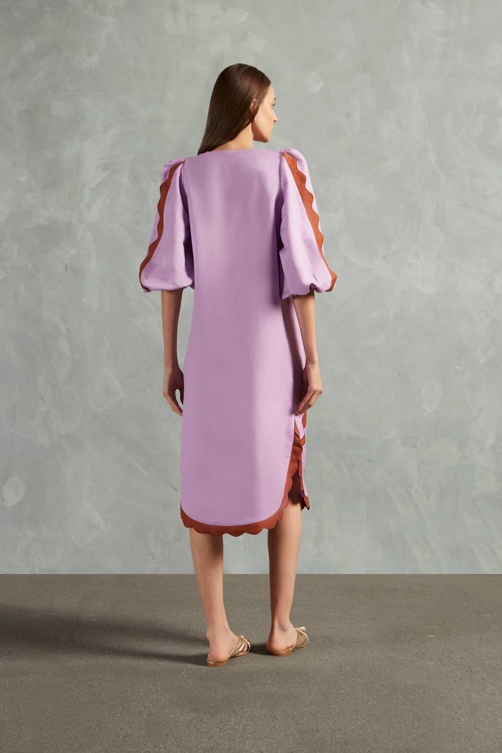 Adriana Degreas - Appliqu¨¦ Square Neck Midi Dress