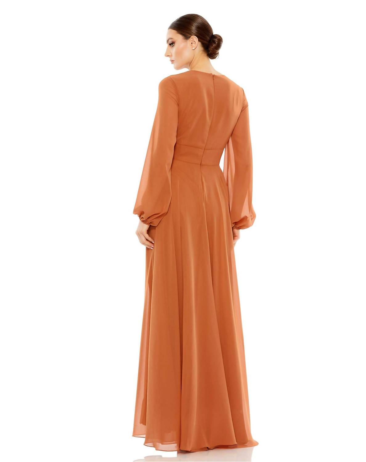 Mac Duggal - V-neck Chiffon Gown