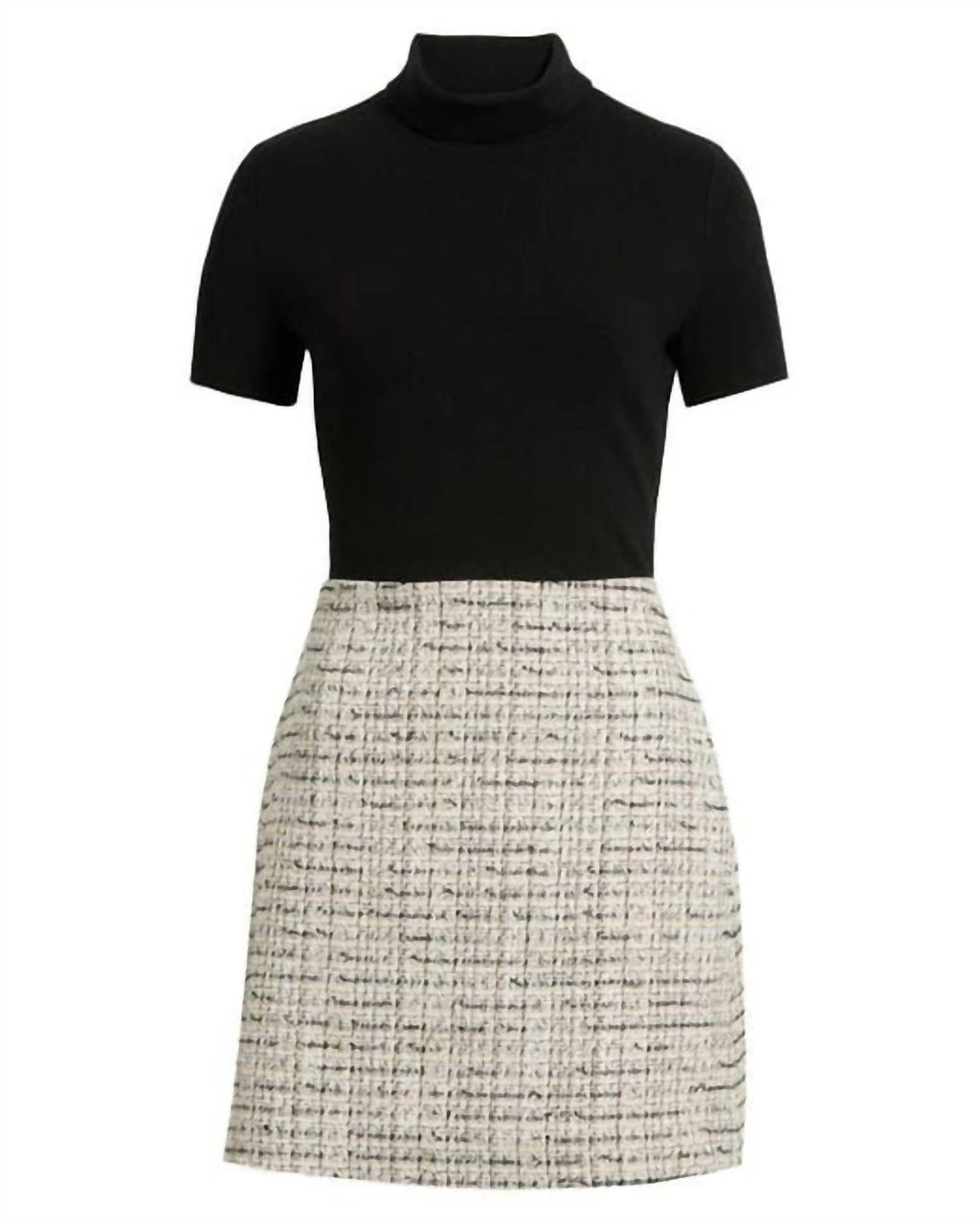 Theory - Short-sleeve Combo Mini Dress