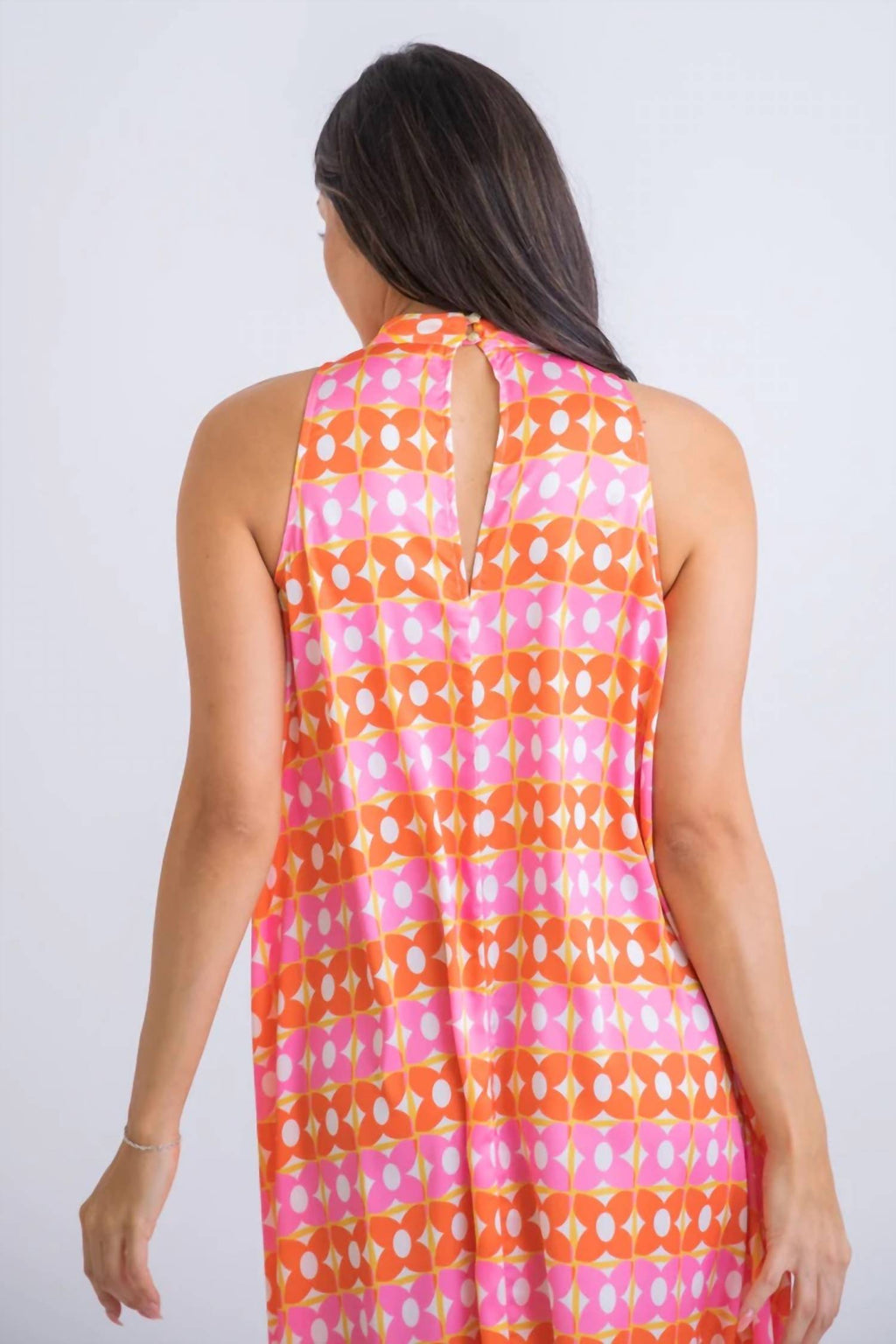 Karlie - Floral Mock Halter Maxi Dress