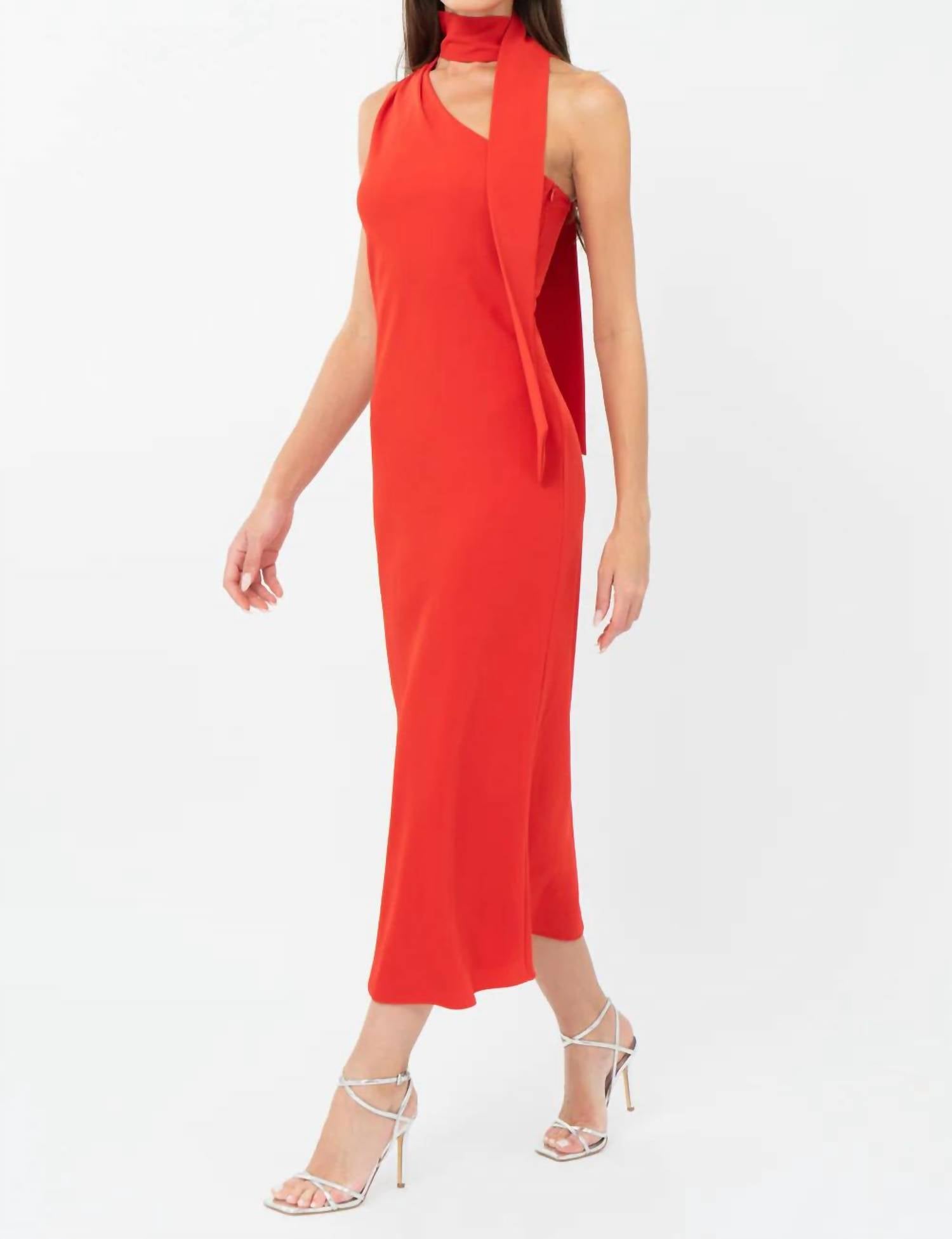 Adelyn Rae - Women's Saffron Halter Midi Dress