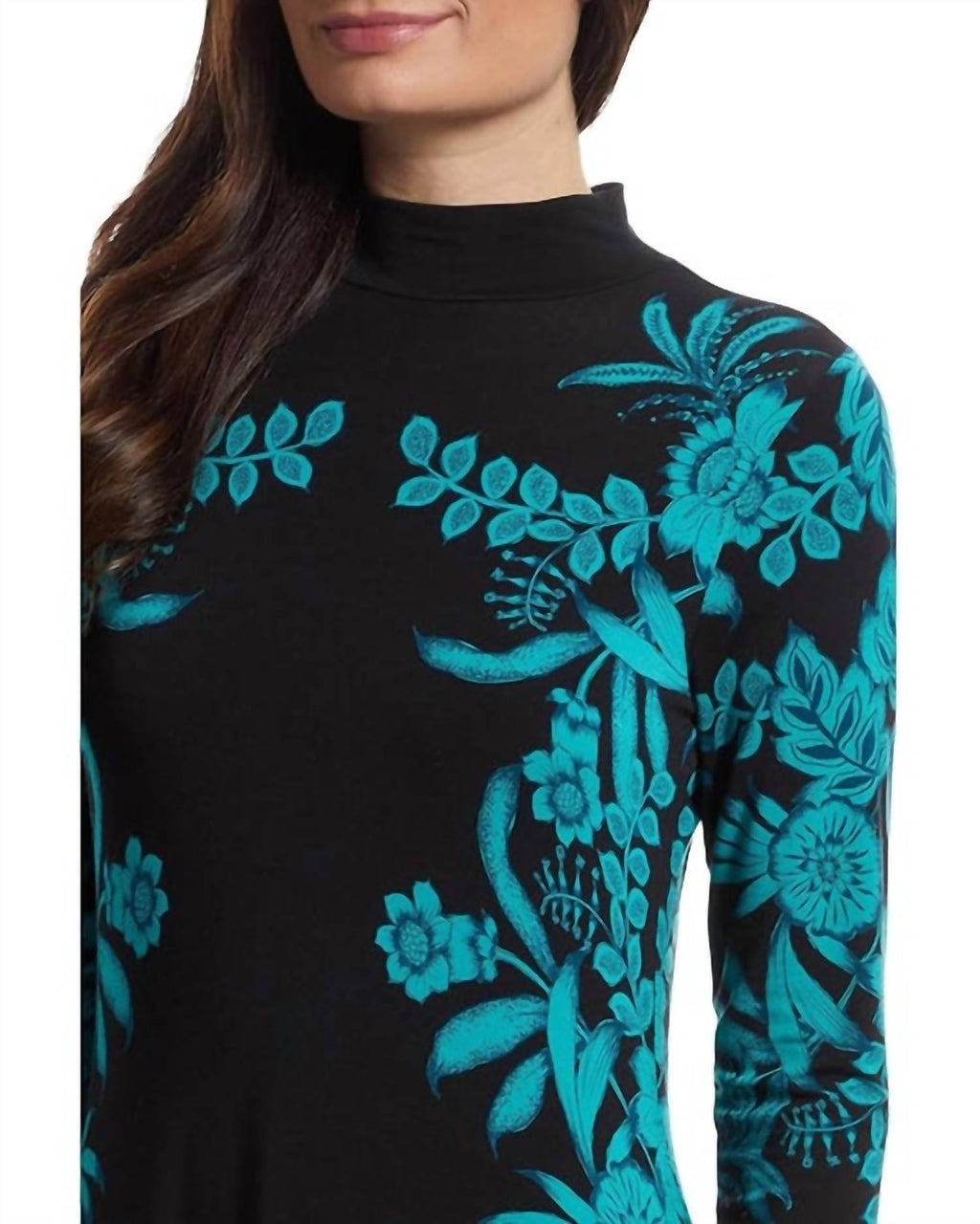Johnny Was - JANIE FAVORITE HANKERCHIEF HEM MOCK NECK DRESS