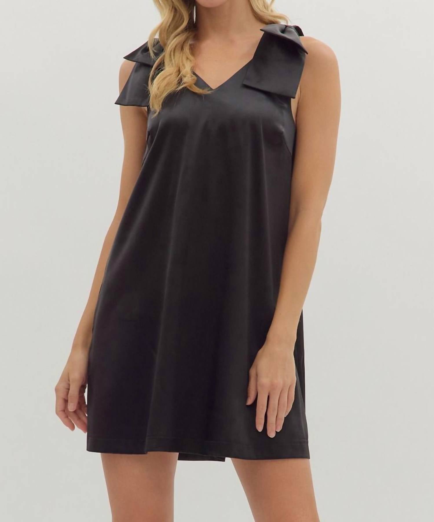 Entro - E Bow Shoulder Mini Dress