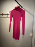 Active Basic - Women's Long Sleeve Turtle Neck Sweater Mini Dress