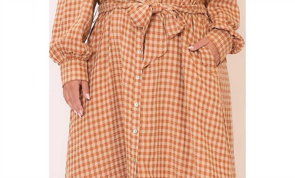 Cozy Co. - Button Down Waist Tie Tiered Maxi Dress