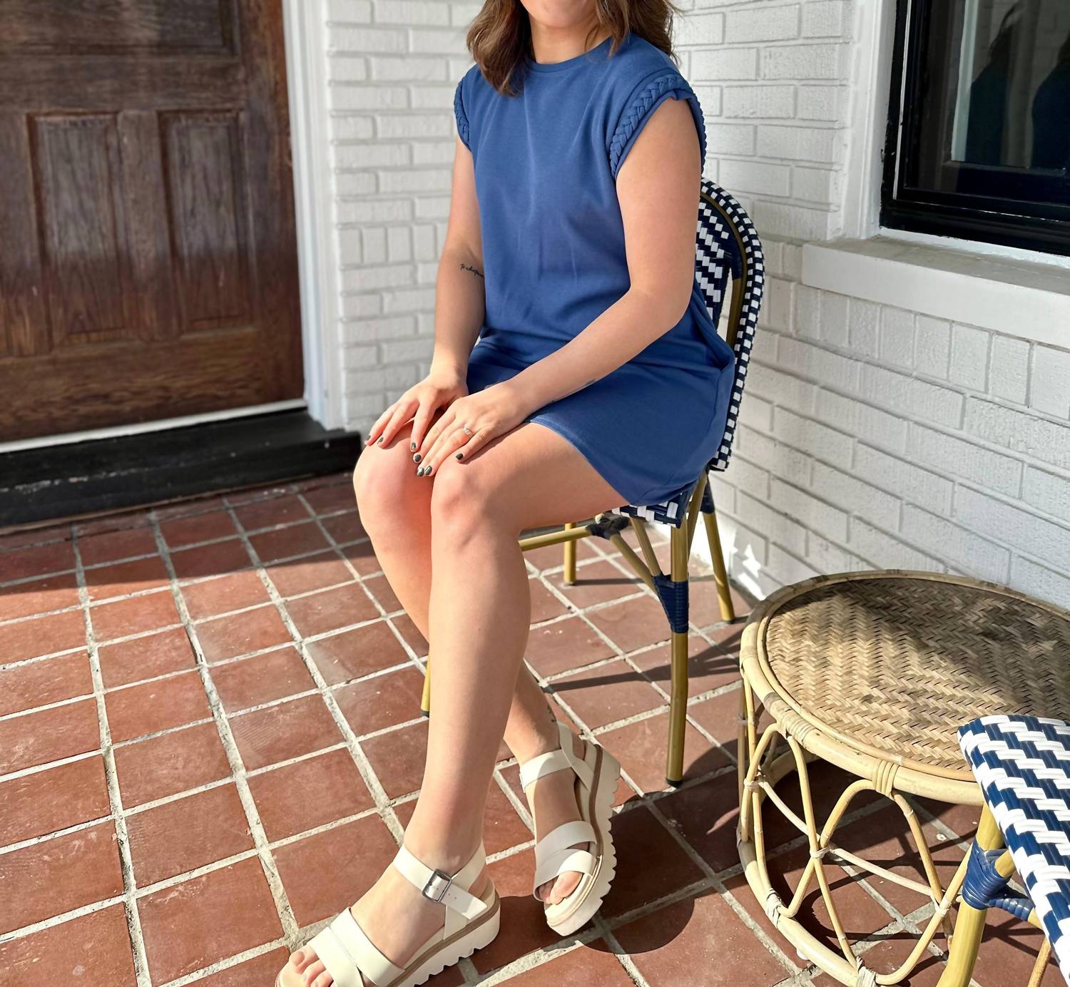 She + Sky - Halma Braided Sleeve Mini Dress