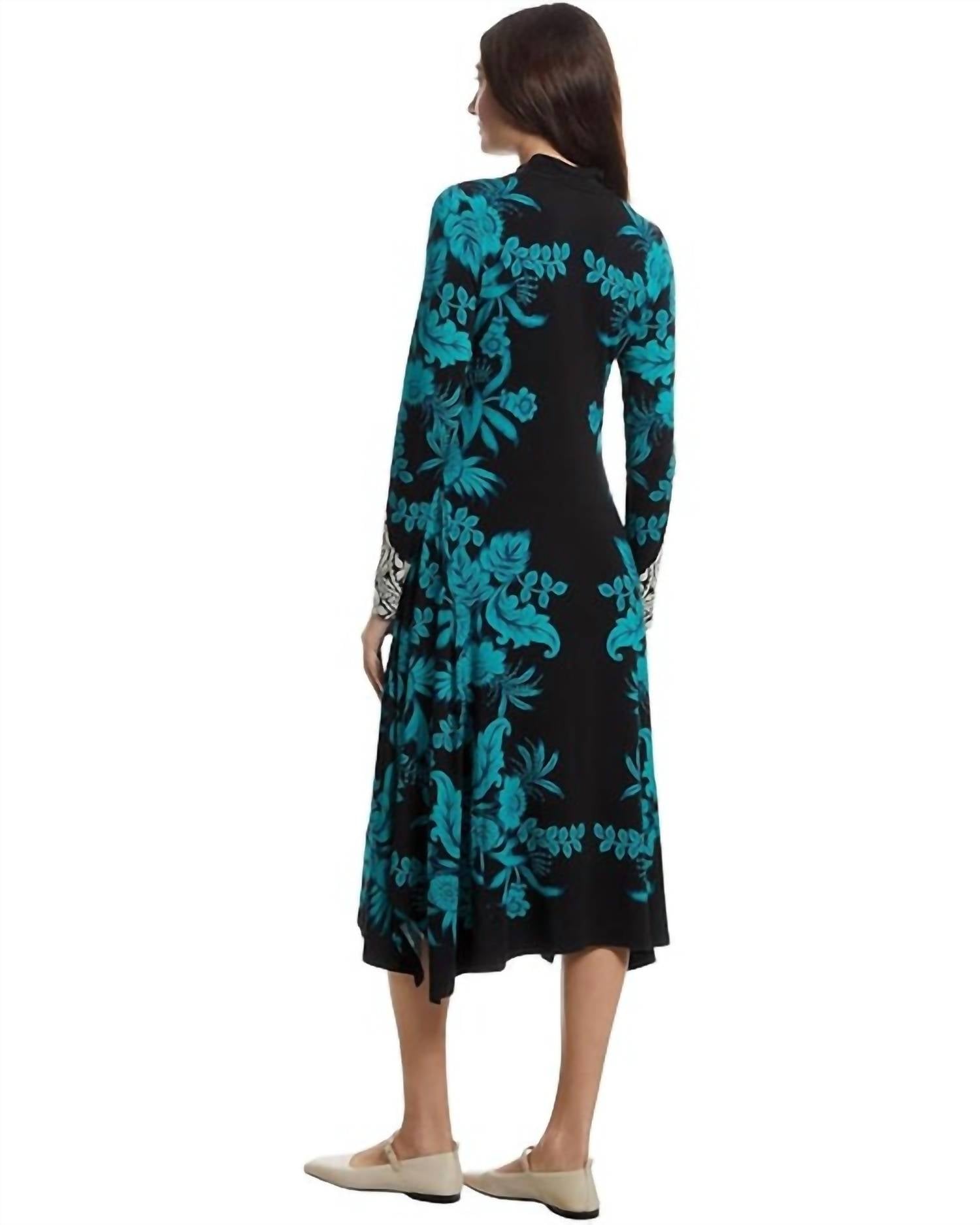 Johnny Was - JANIE FAVORITE HANKERCHIEF HEM MOCK NECK DRESS