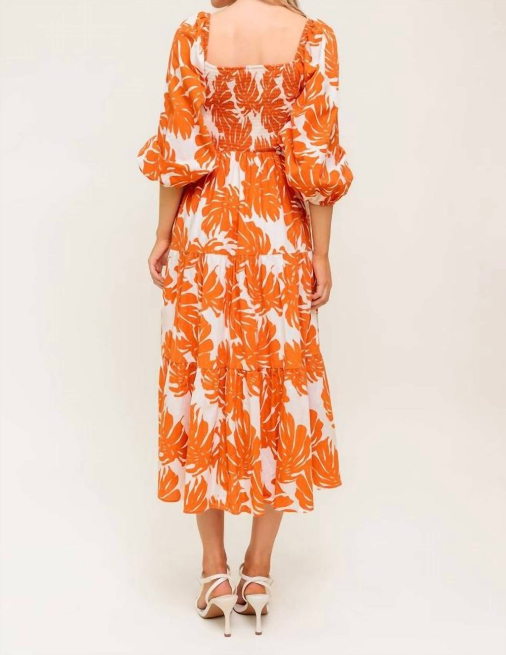 Flying Tomato - printed woven midi dress