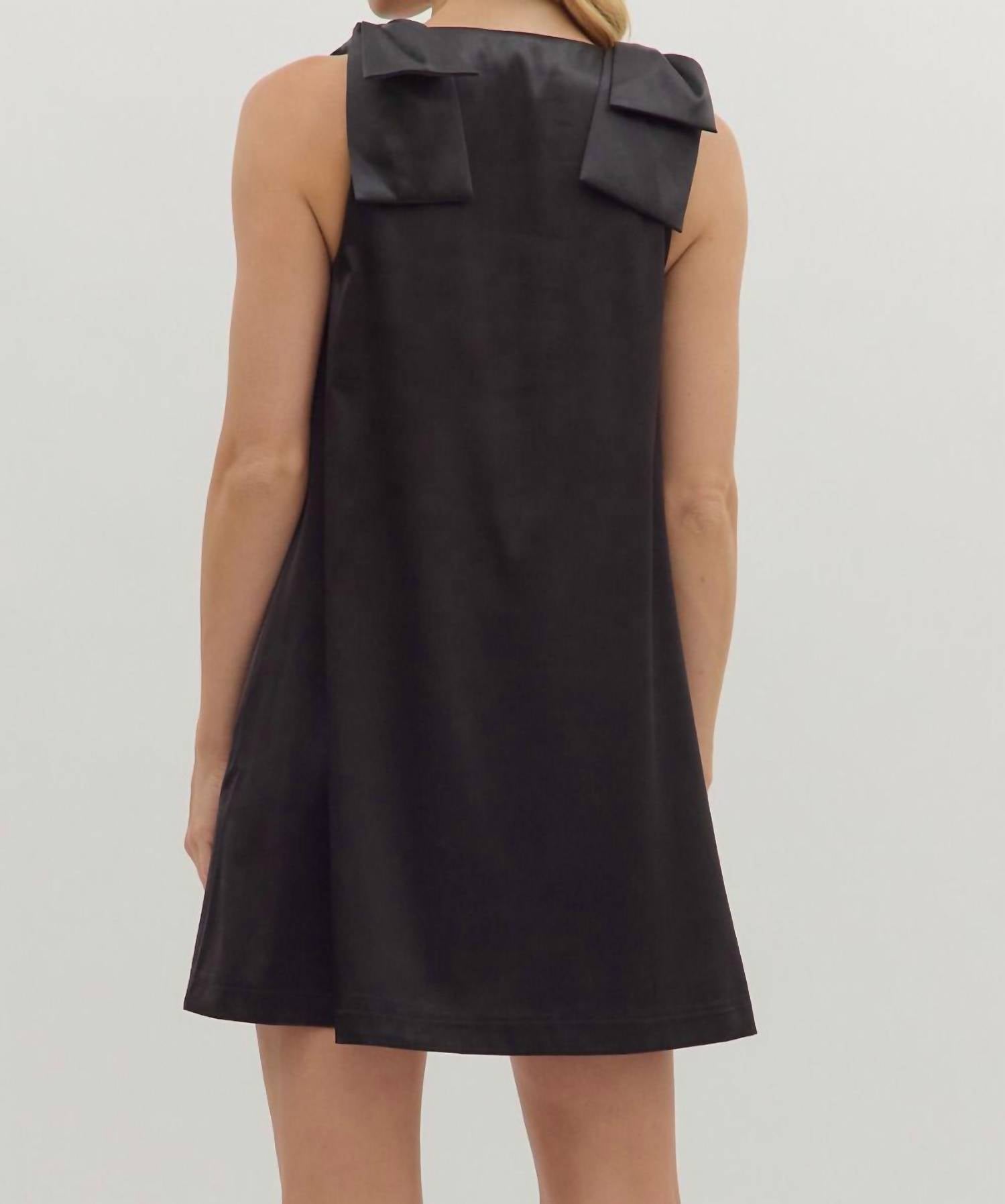 Entro - E Bow Shoulder Mini Dress